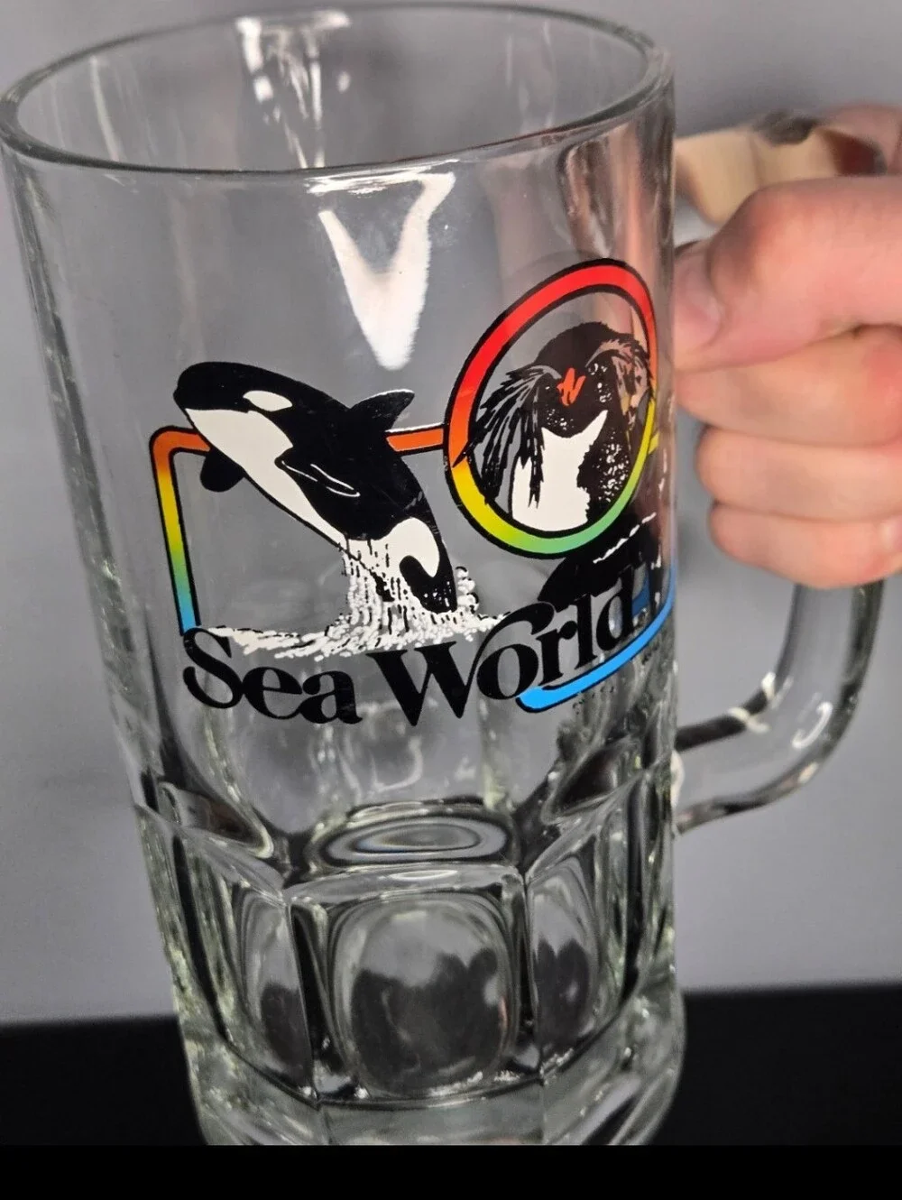 Vintage 1986 Sea World Beer Stein) Mug Humungous 3LB